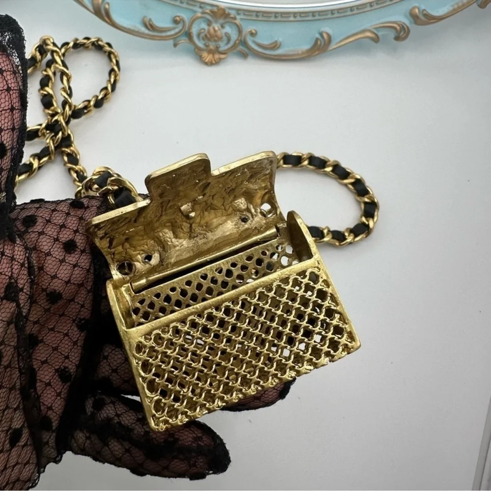 Anthropologie Mini Double Chain Charm Belt/Bag